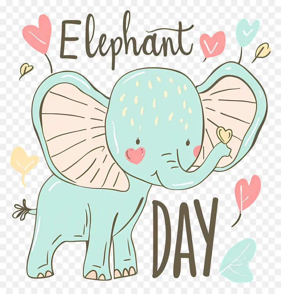 العالم يوم الفيل，الكرتون الفيل PNG