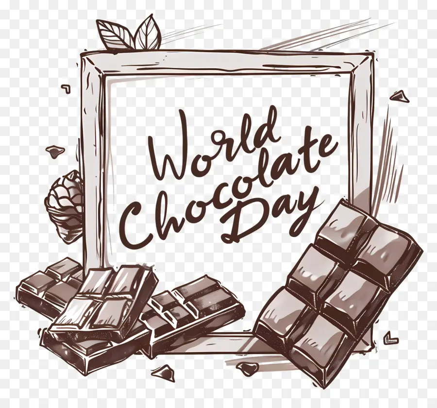 العالم اليوم الشوكولاته，السبورة PNG