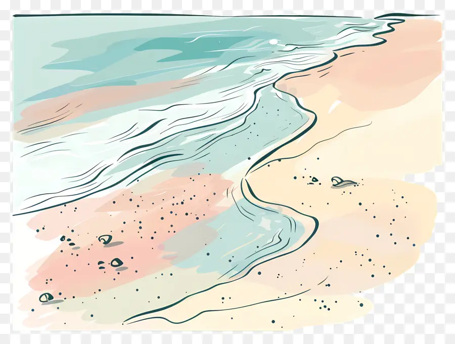 شاطئ الرمال，لوحة الشاطئ PNG