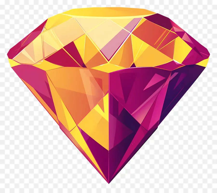 الماس，مثلثات ملونة PNG