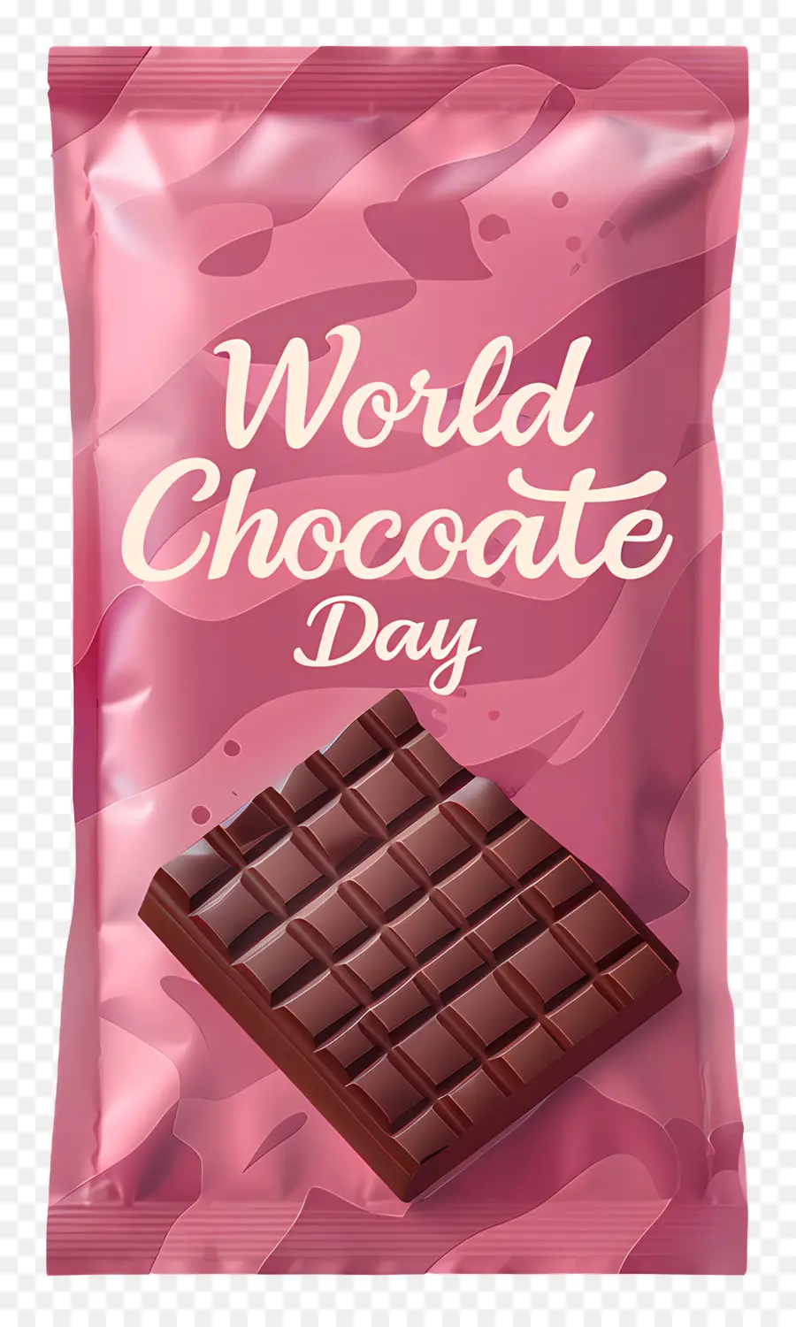 العالم اليوم الشوكولاته，بار الشوكولاتة الوردي PNG