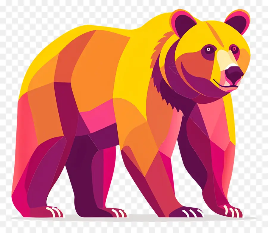 الدب，الوردي PNG