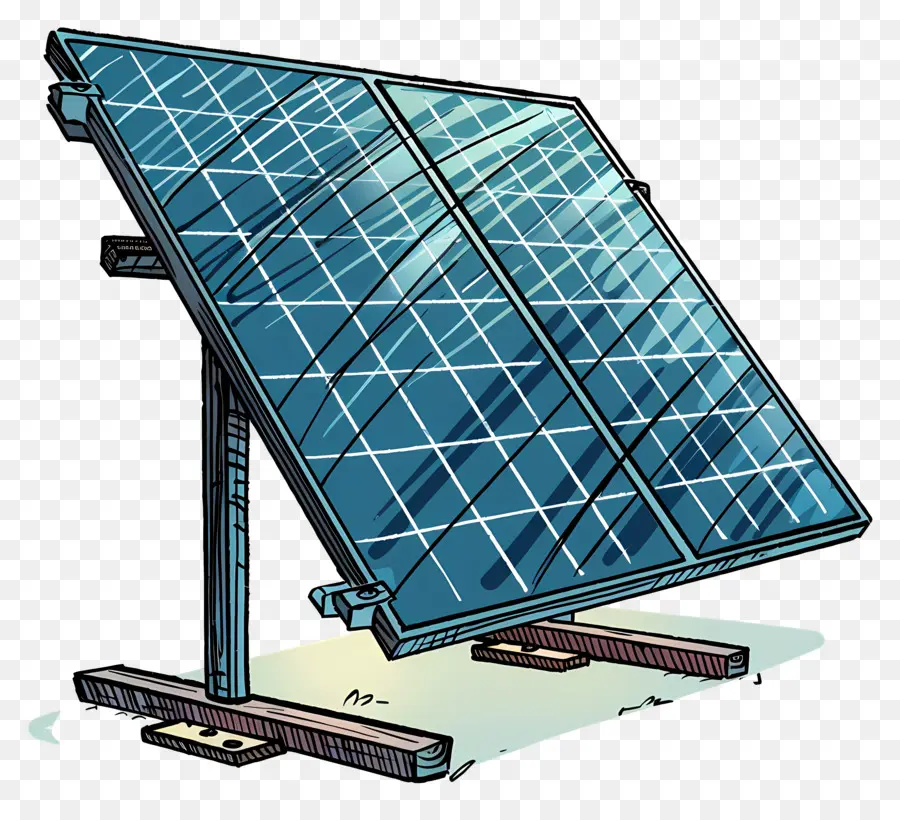 لوحة للطاقة الشمسية，عامود حديد PNG