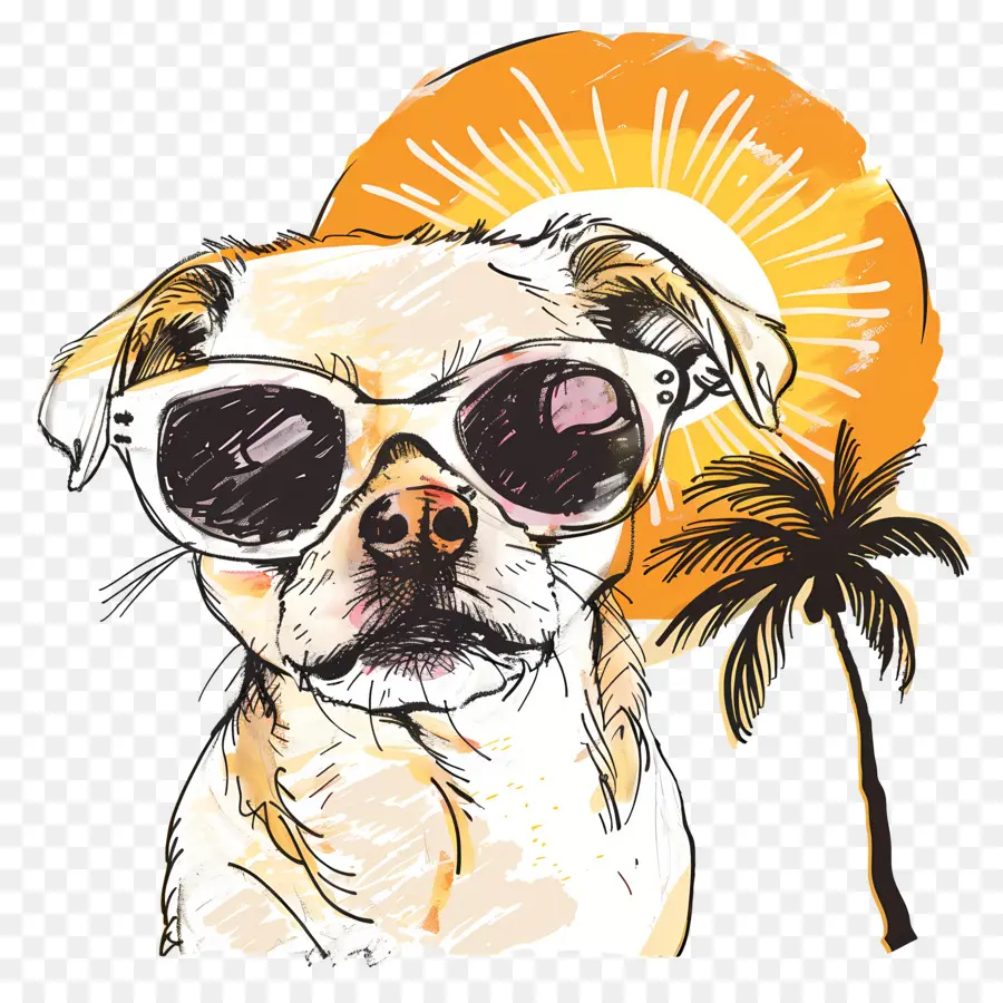 الكلب，الصيف الساخن PNG