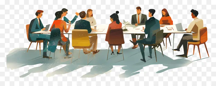 اجتماع عمل，رجال الأعمال PNG