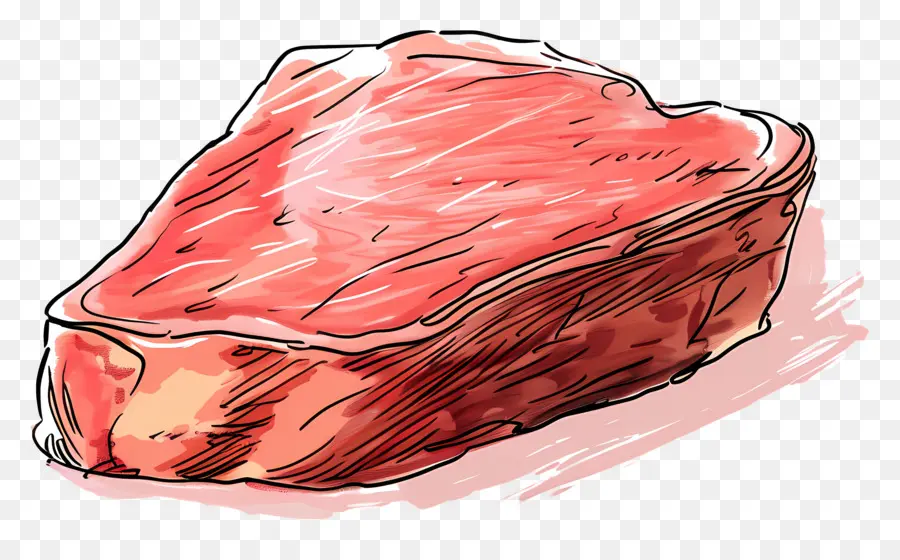 اللحوم，الرسم بالألوان المائية PNG