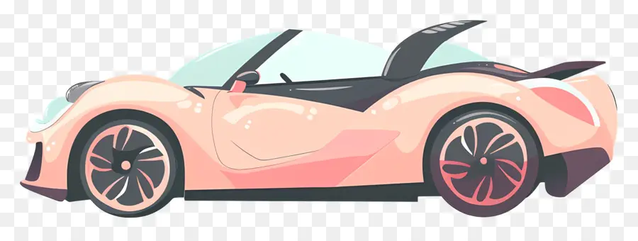 السيارات الفاخرة，سيارة قابلة للتحويل الوردي PNG