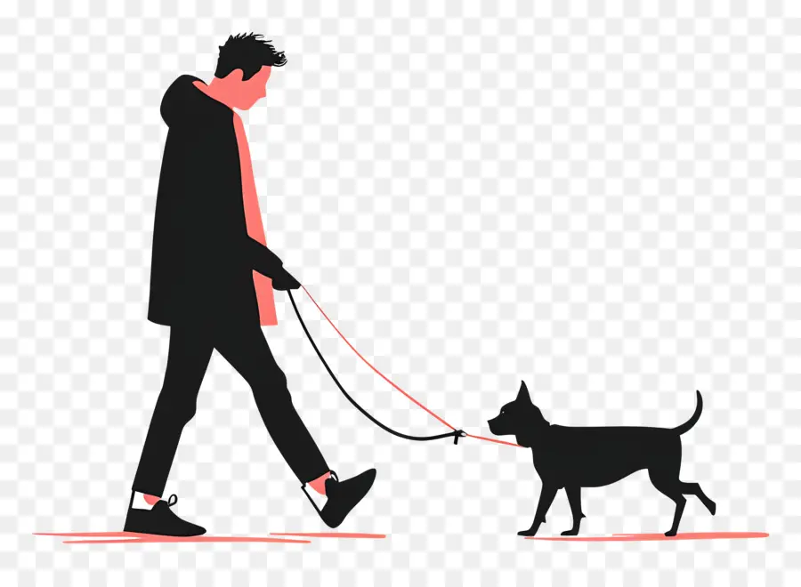 رجل يمشي الكلب，الرجل PNG