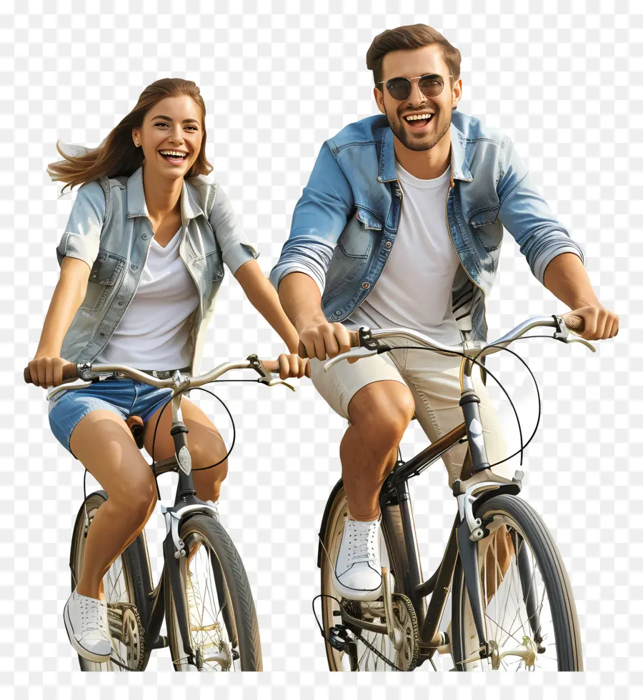 ركوب الزوجين，ركوب الدراجة PNG