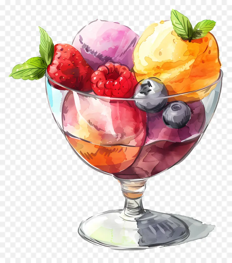 شربات，الفاكهة الآيس كريم PNG