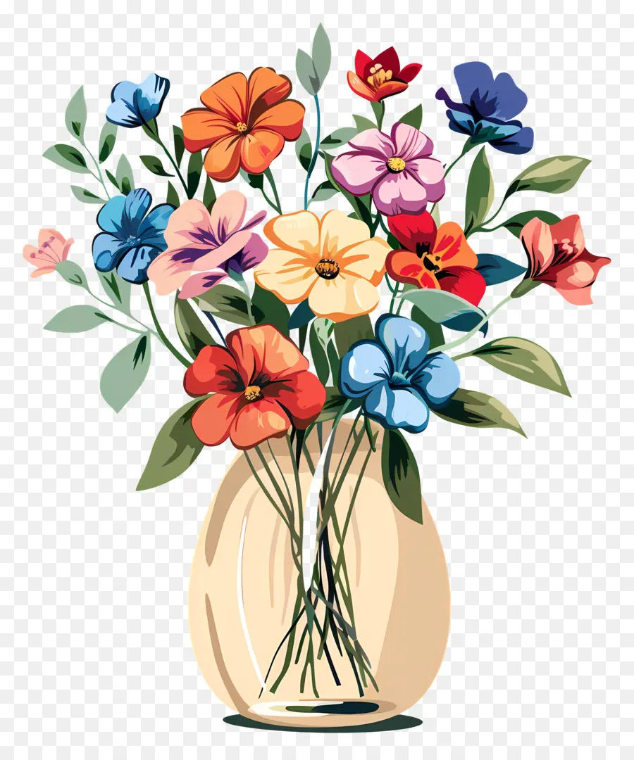 باقة من الزهور，الزهور الملونة PNG
