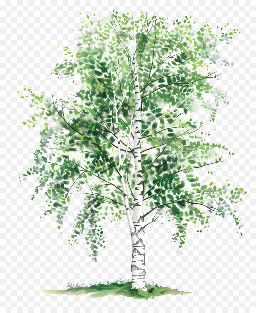 شجرة البتولا，شجرة بونساي PNG