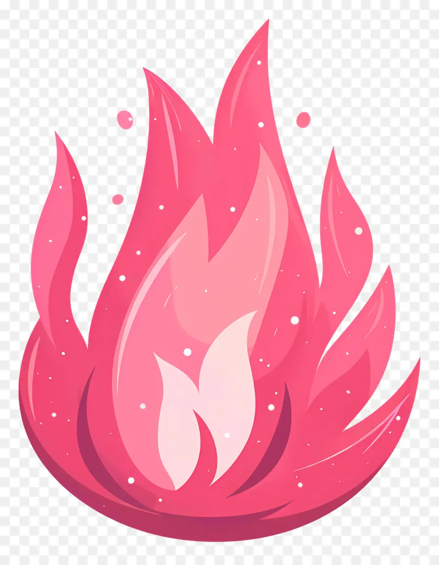 كرة النار الوردية，النار PNG