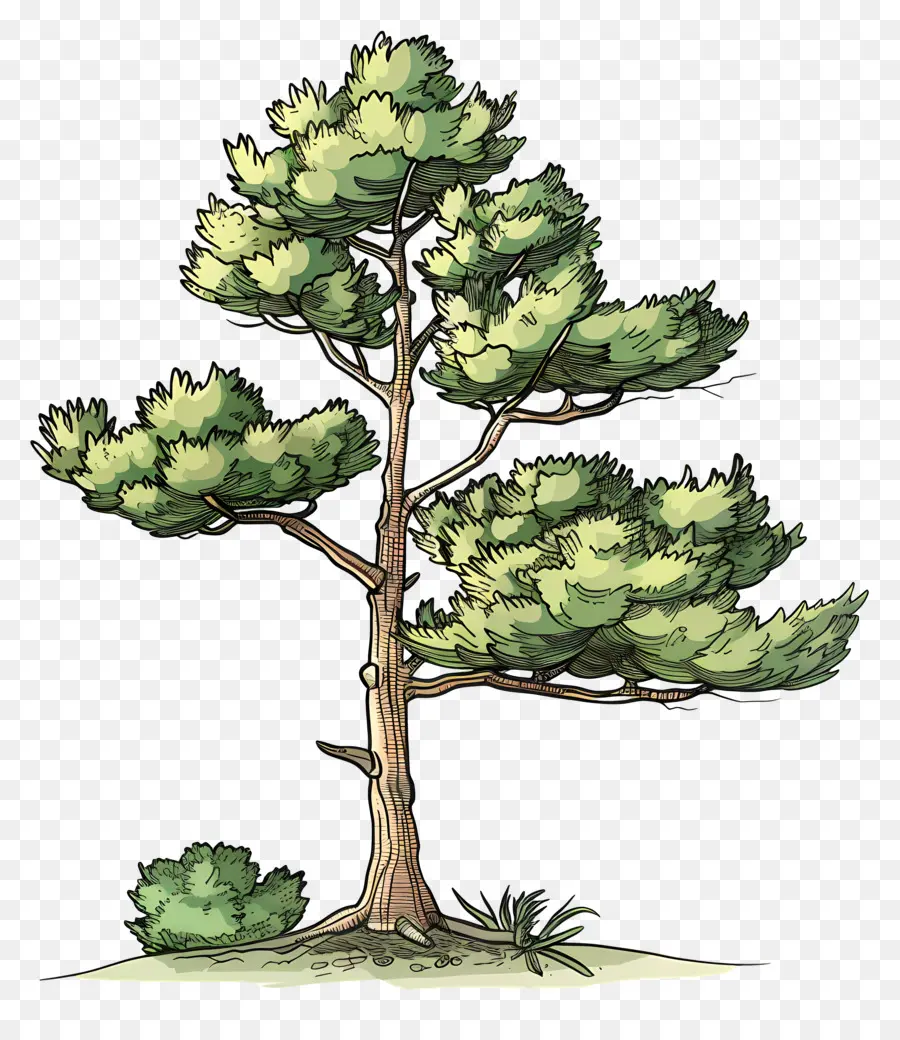 شجرة الصنوبر，الأوراق الخضراء ،  PNG