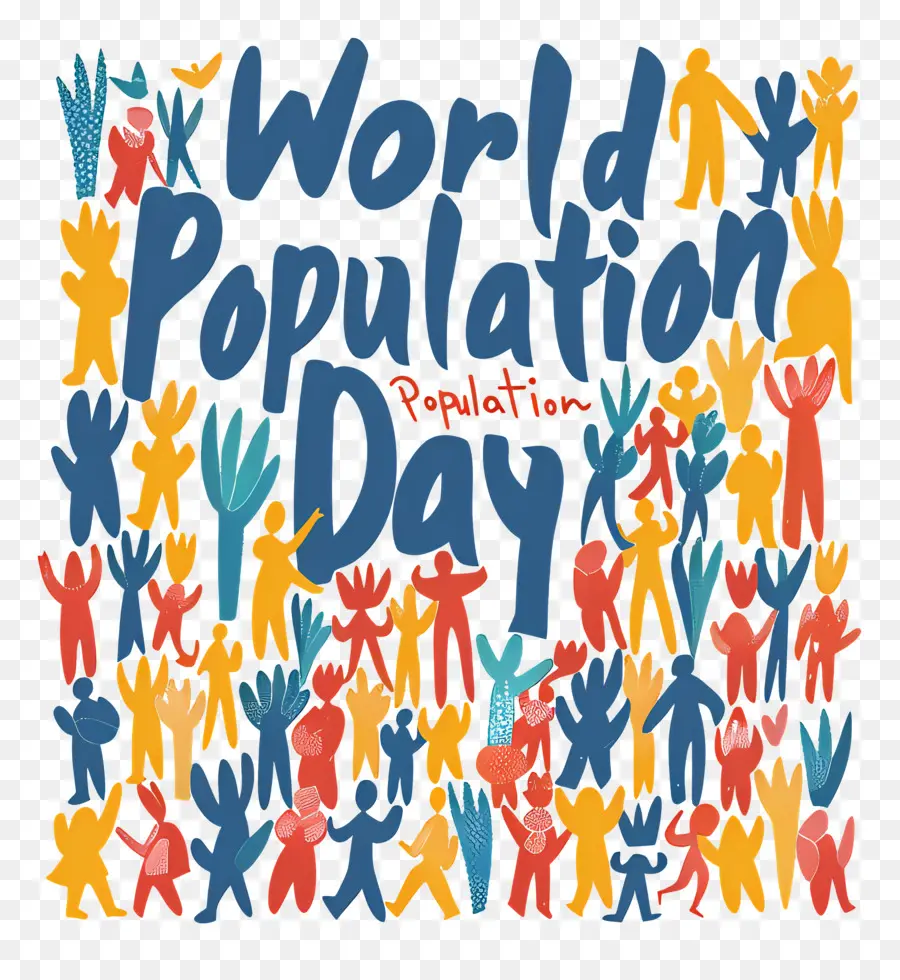 اليوم العالمي للسكان，مجموعة من الناس PNG