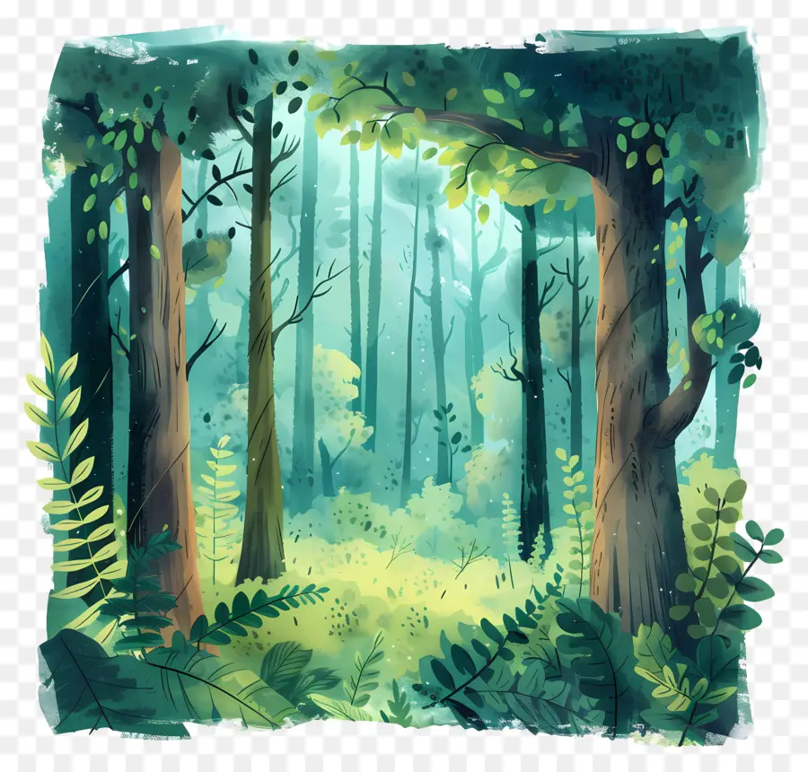 غابة كثيفة，الغابات PNG