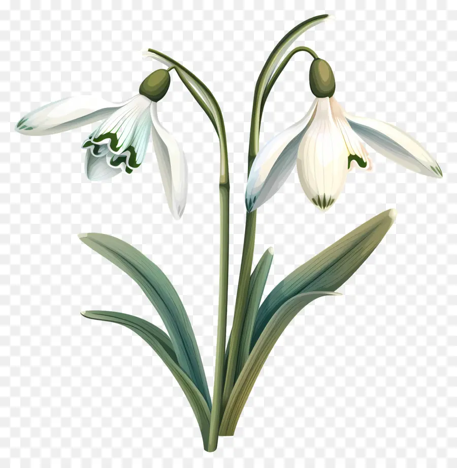 زهرة الثلج，زهرة بيضاء PNG