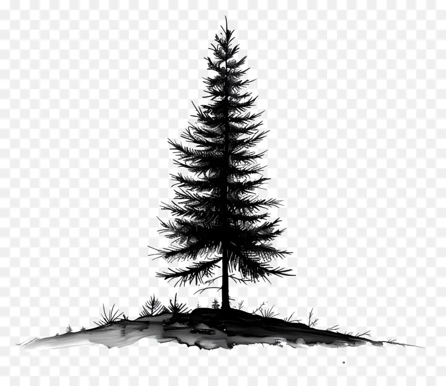 شجرة الصنوبر，شجرة وحيدة PNG