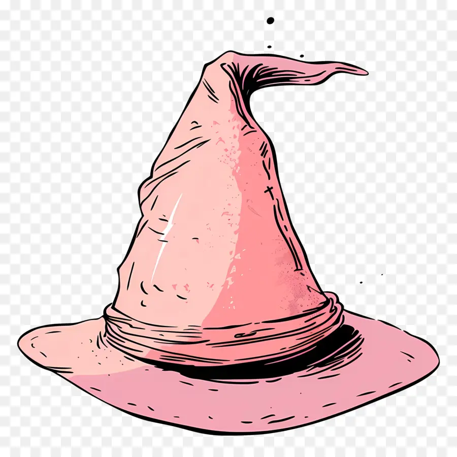 قبعة الساحرة，قبعة الساحرة الوردي PNG