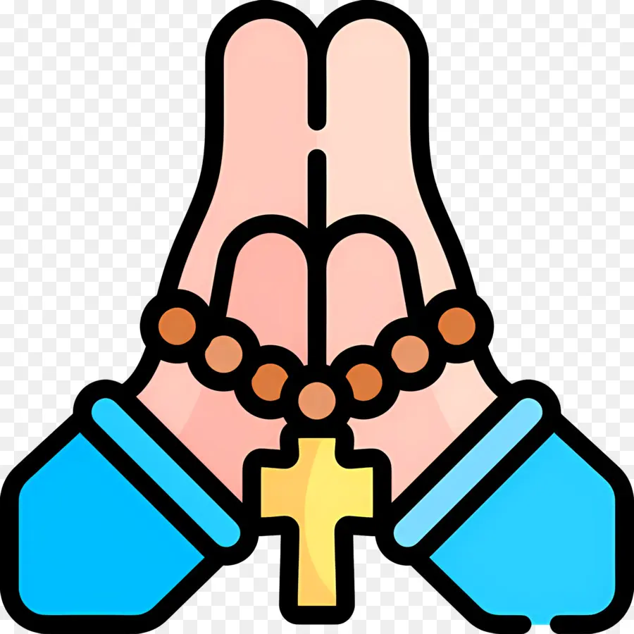 الصلاة اليدين，المسبحة PNG