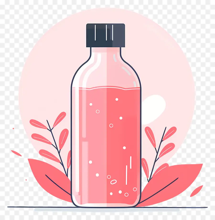 زجاجة وردية，السائل الوردي PNG