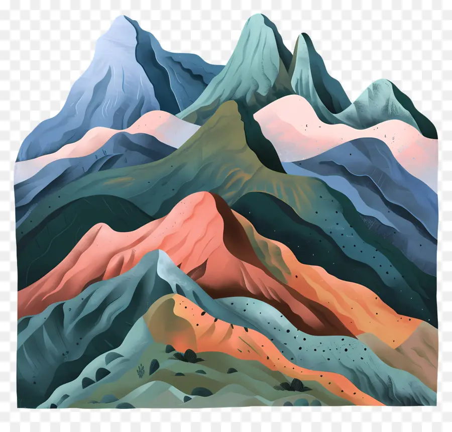التلال الجبلية，اللوحة الجبلية PNG