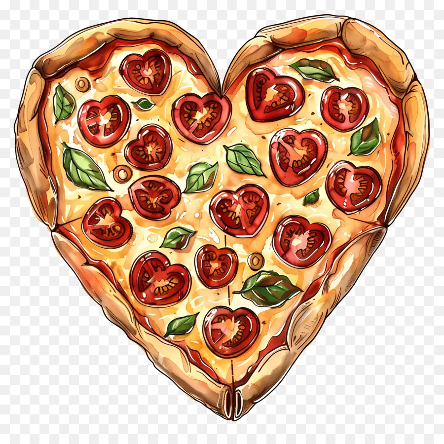 البيتزا على شكل قلب，بيتزا على شكل قلب PNG