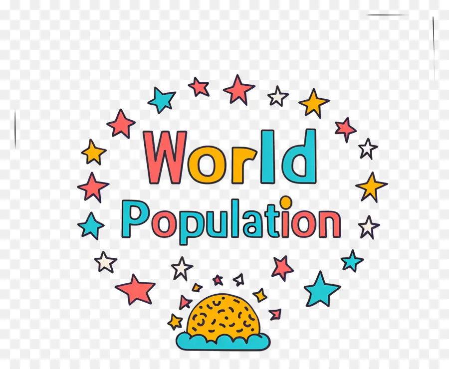 اليوم العالمي للسكان，تصميم شعار PNG