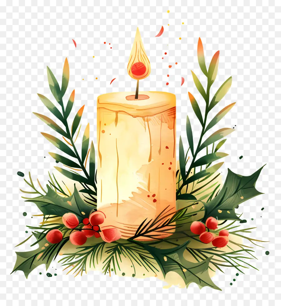 شمعة عيد الميلاد，محور العيد PNG