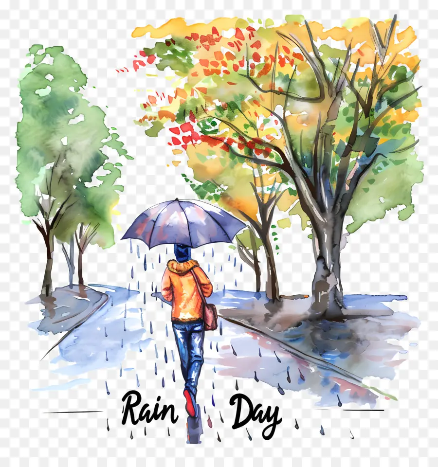 المطر اليوم，مظلة PNG