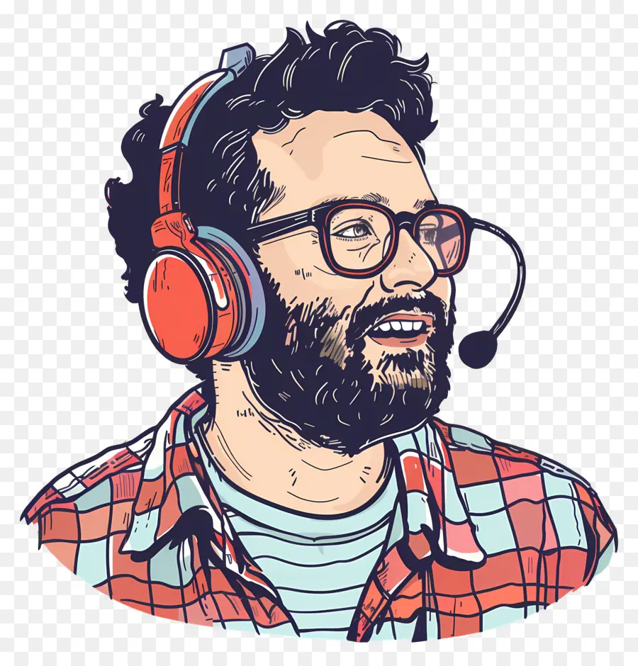 Podcaster，الرجل PNG