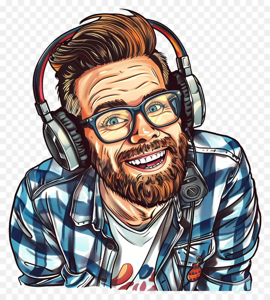 Podcaster，الرجل PNG