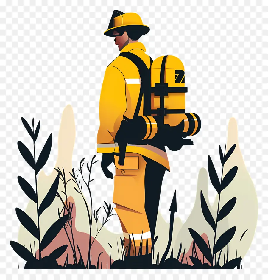 رجال الإطفاء البرية，الهشيم PNG