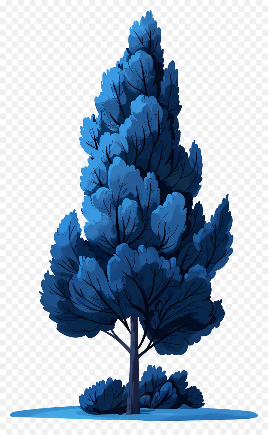 السرو شجرة，الشجرة الزرقاء PNG