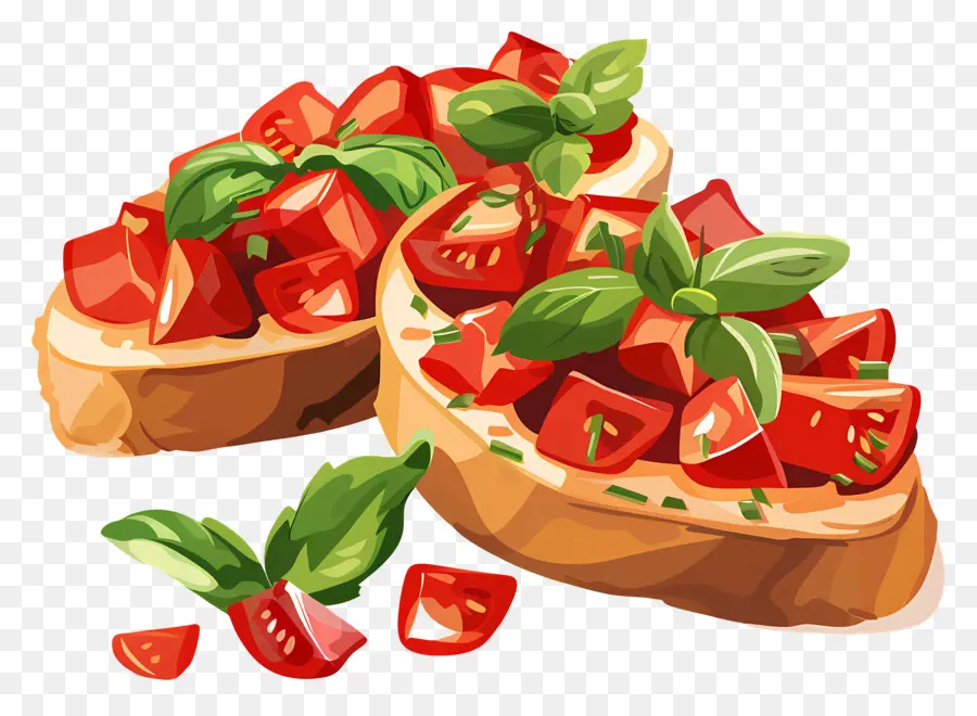 بروشيتا，الطماطم PNG