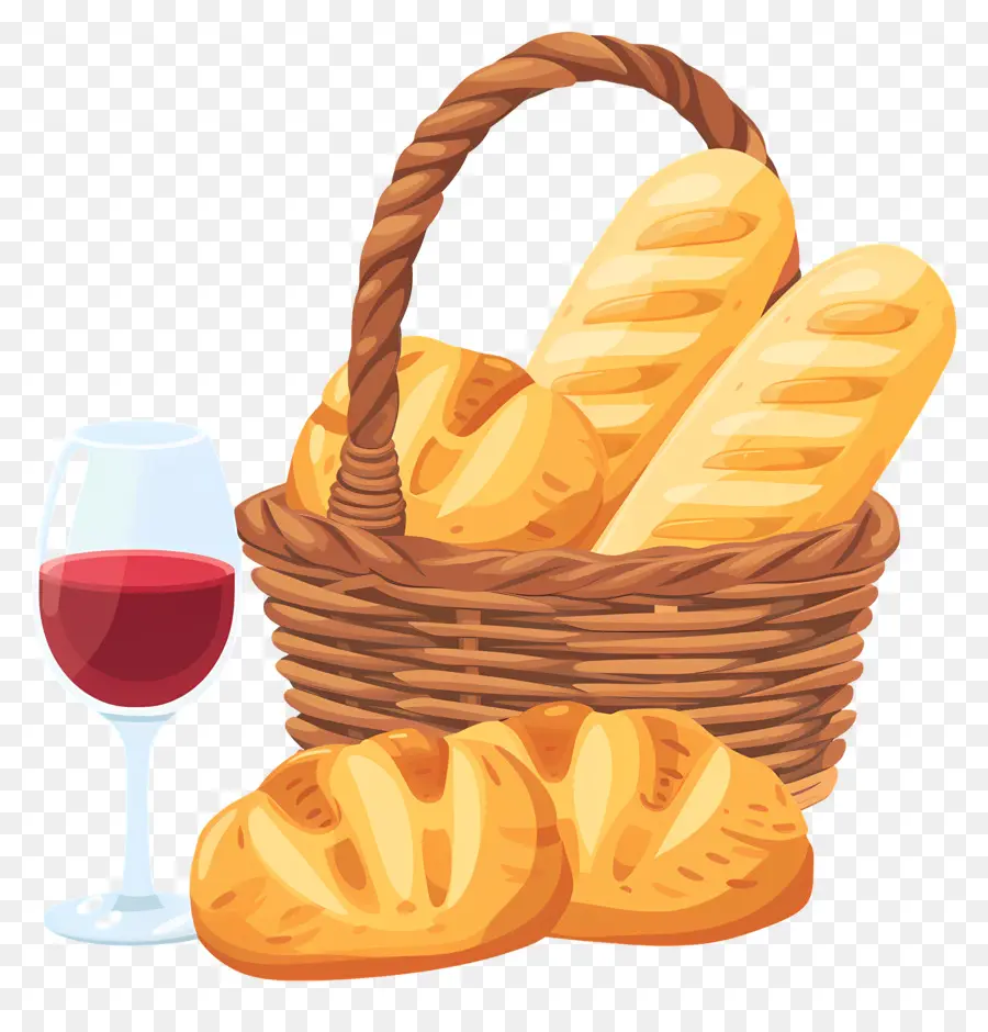 سلة，الخبز PNG