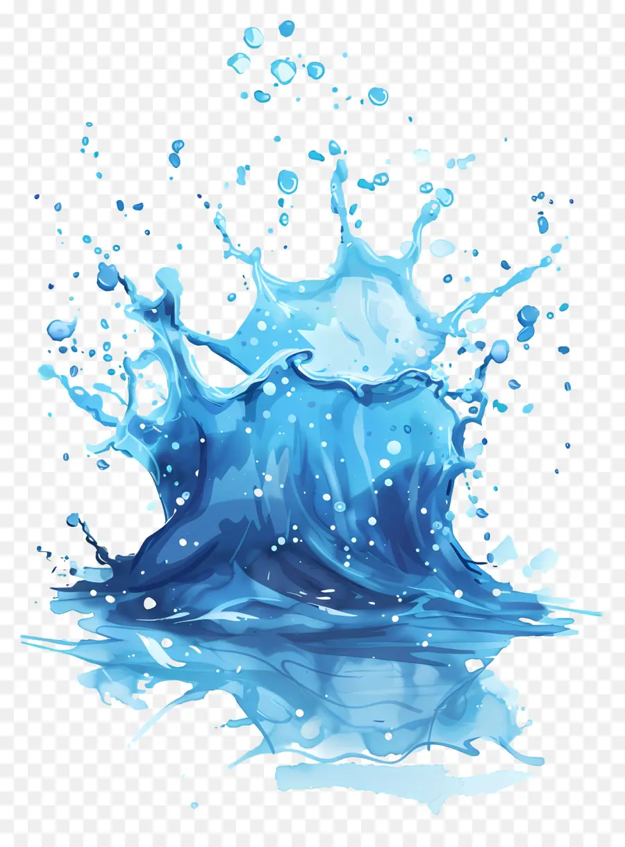 رش المياه，المياه الزرقاء PNG