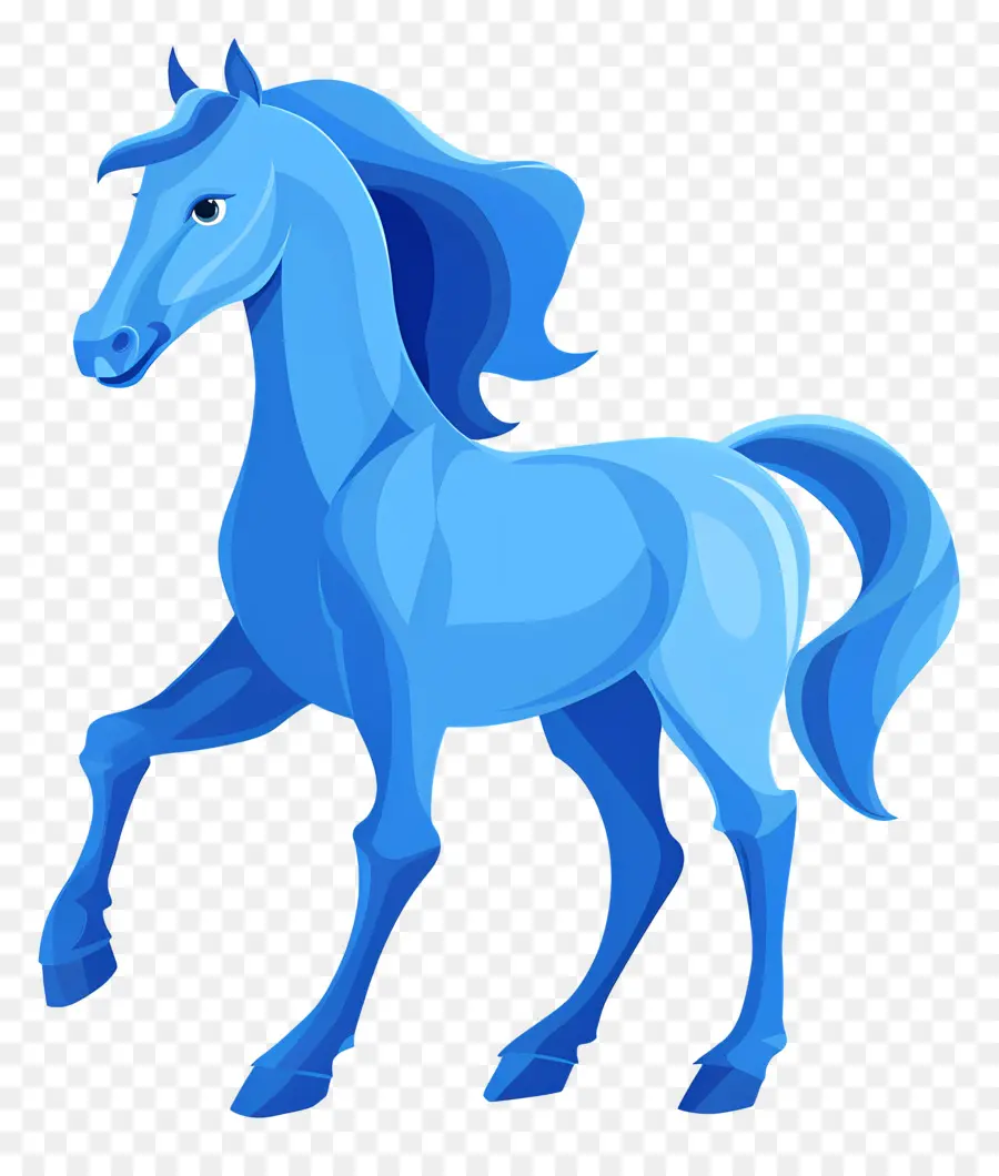الحصان，الحصان الأزرق PNG
