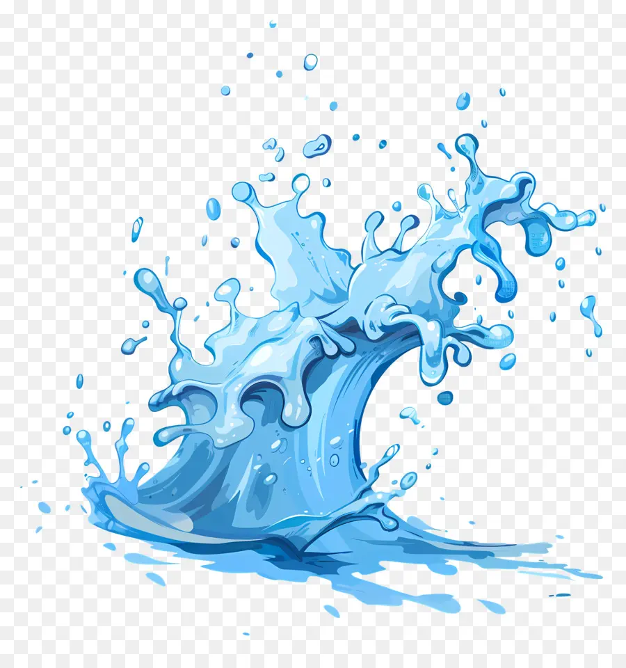رش المياه，المياه الزرقاء PNG