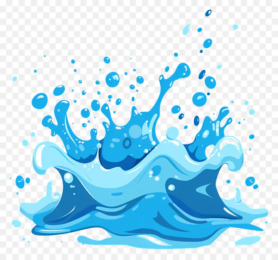 رش المياه，السائل الأزرق PNG