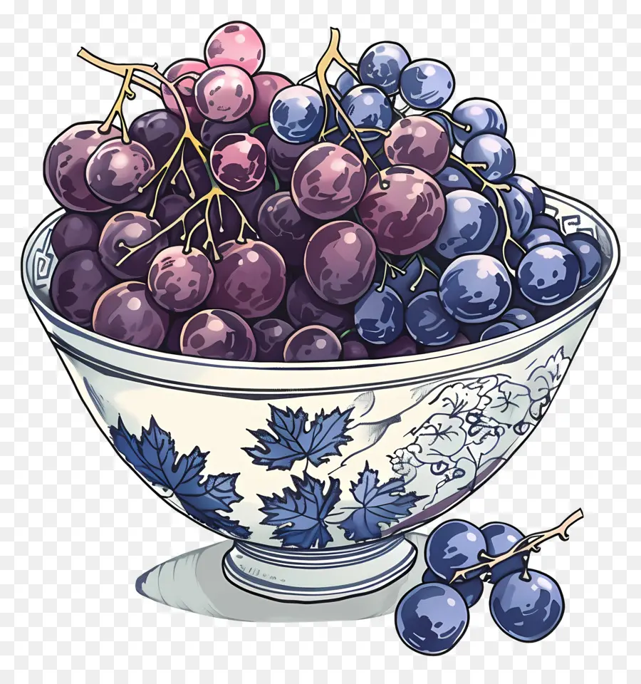 وعاء من العنب，العنب الأرجواني PNG