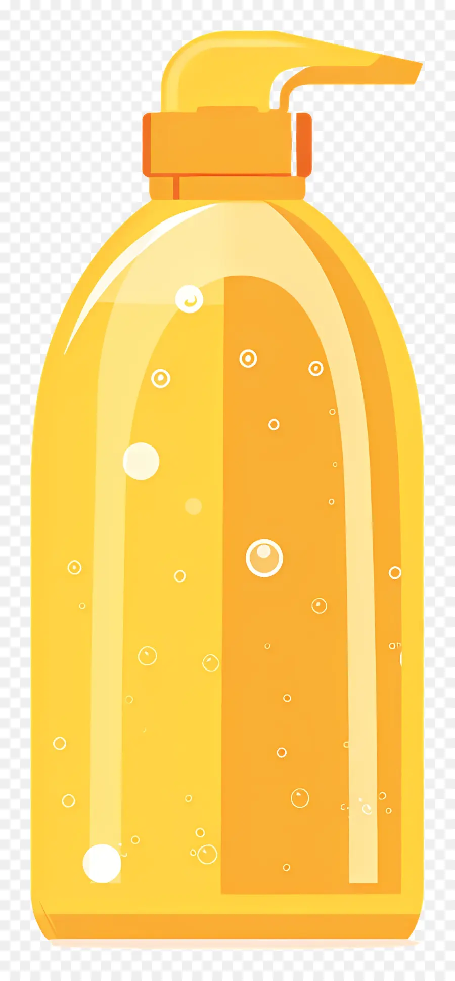 زجاجة الشامبو，حاوية بلاستيكية صفراء PNG
