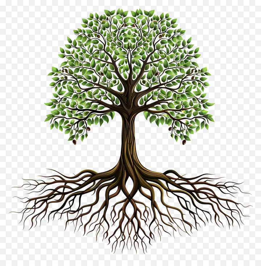 الشجرة ذات الجذور，شجرة PNG