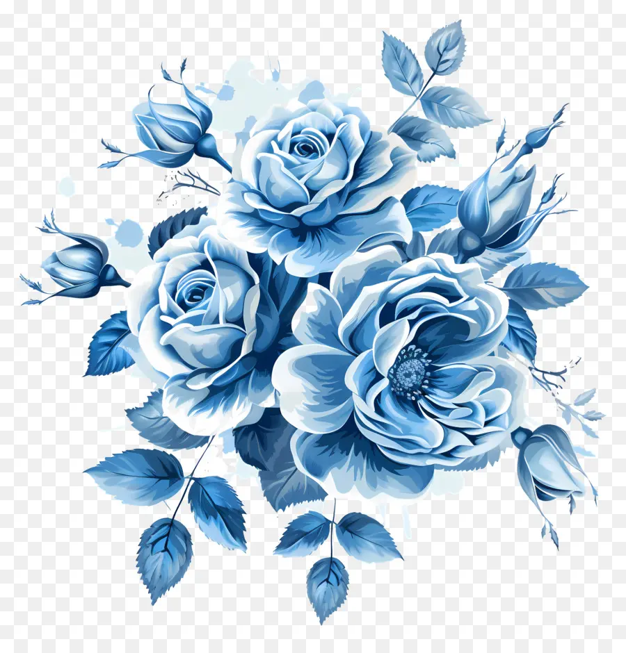 باقة من الورود，باقة الوردة الأزرق PNG