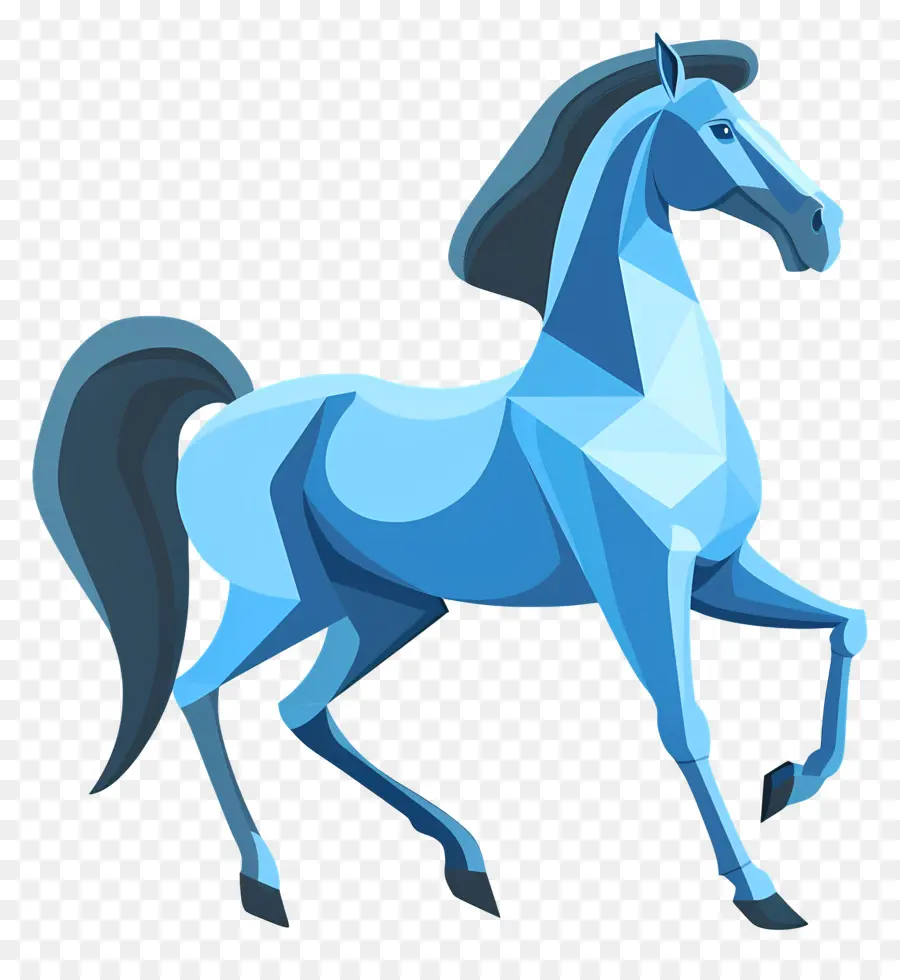 الحصان，الحصان الأزرق PNG