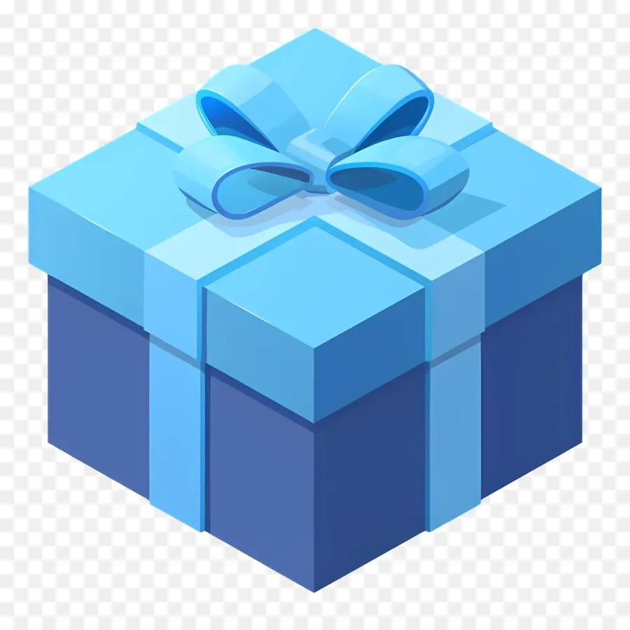 هدية مربع，الأزرق PNG