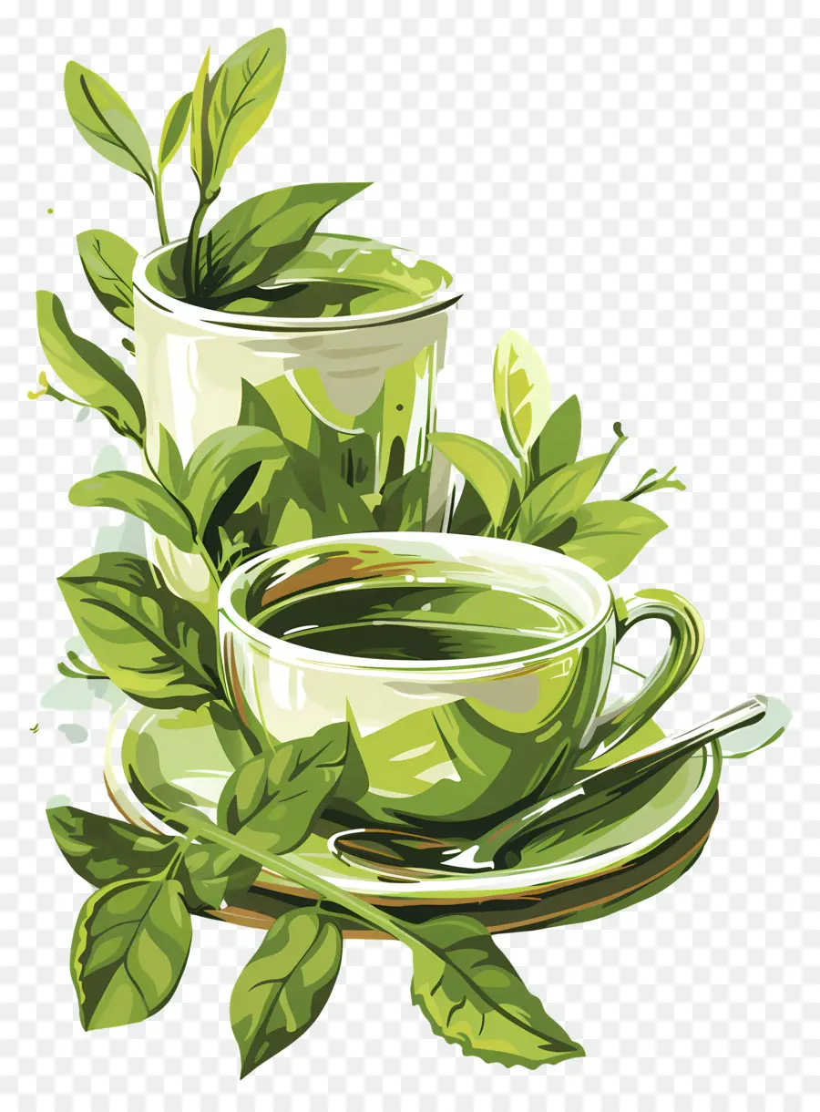 الشاي الأخضر，اللوحة PNG