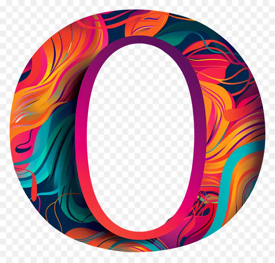 الرسالة O，تصميم مجردة PNG