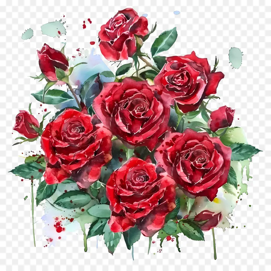 باقة من الورود，الورود الحمراء PNG