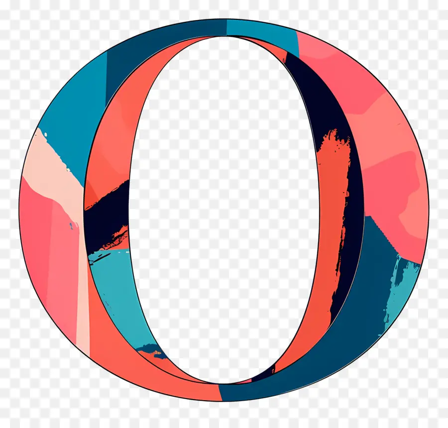 الرسالة O，شعار دائري PNG
